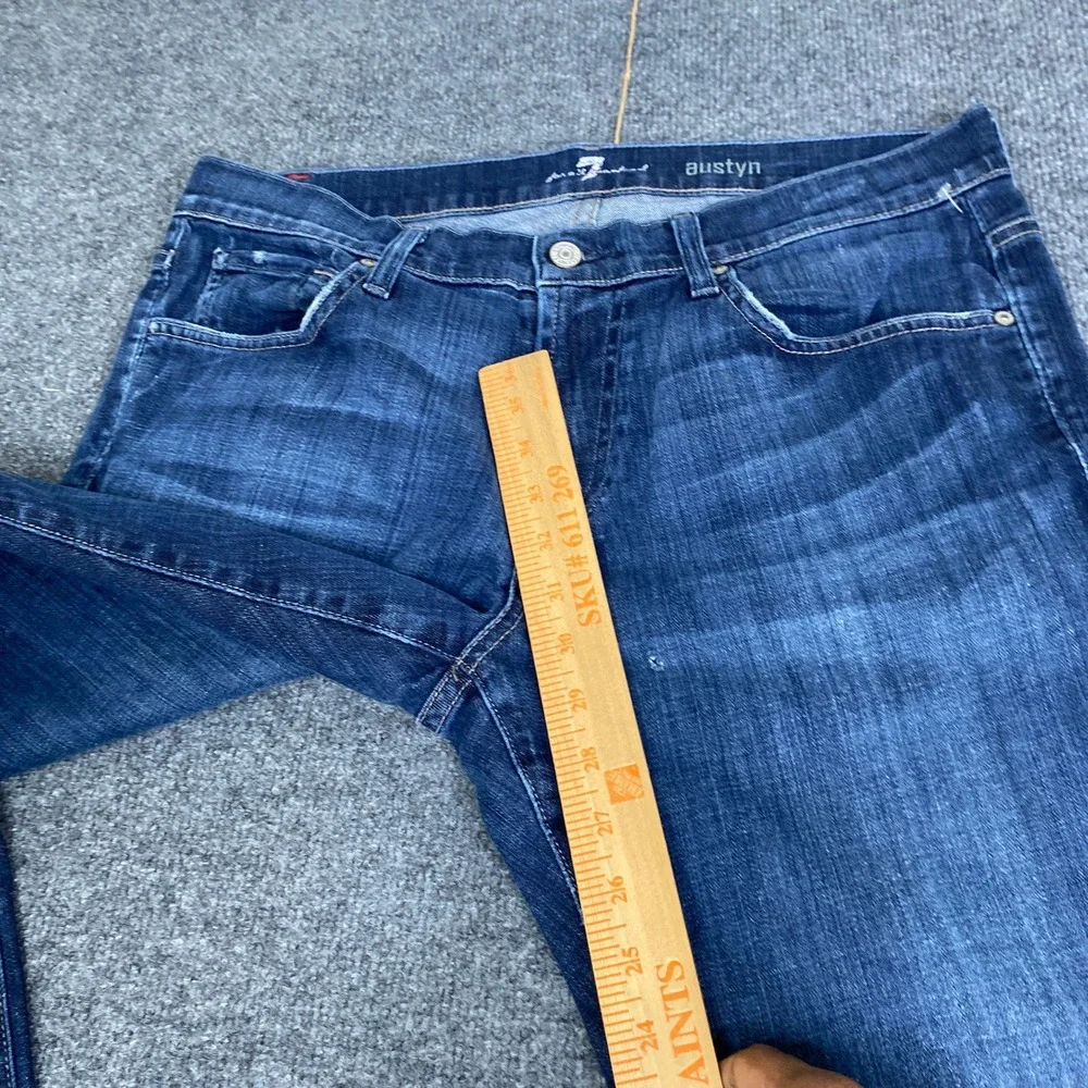 7 For All Mankind Austyn Relaxed Straight Leg Jeans Mens Blue Denim Dark Wash